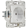 Розетка с заземлением без защитных шторок 16А IEK SKANDY SK-R05W арктический белый SK-R11-16-K01